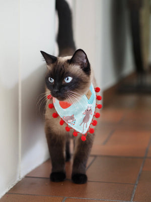 Katzenhalstuch - Katzenbandana - Weihnachten - I glove mew