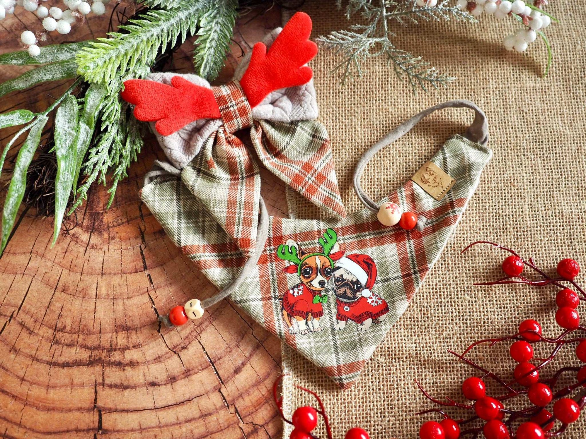 Hundeschleife - Katzenschleife - Weihnachten - Deer Cuteness