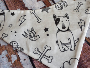 Hundehalstuch - Hundebandana - Bullterrier - Bulls & Bones