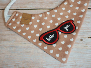 Hunde Halstuch * Hundehalstuch * Hunde Bandana * Herzen * Chihuahua * grau * Très Chic-huahua