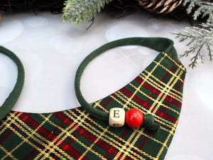 Weihnachten * Hundehalstuch * Katzen Halstuch * Katzenhalstuch * Rentier * kariert * grün * rot * gold * Merry Fluffmas