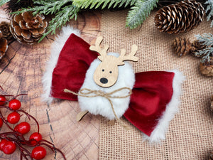 Hundeschleife - Katzenschleife - Rentier - Fleece Navidad