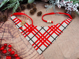 Weihnachten * Hunde Halstuch * Hundehalstuch * Katzen Halstuch * Katzenhalstuch * kariert * rot * beige * Ho-ly moly!