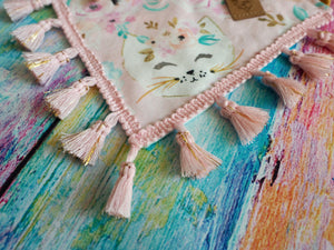 Katzen Halstuch * Katzenhalstuch * Katzen Bandana * Regenbogen * rosa * Kittyblush