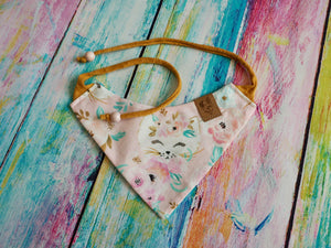 Katzen Halstuch * Katzenhalstuch * Katzen Bandana * Regenbogen * rosa * Kittyblush