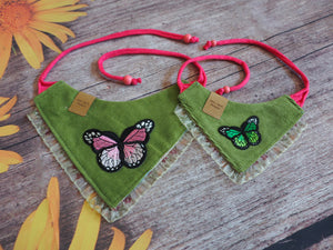 Hundehalstuch - Katzenhalstuch - Schmetterlinge - Blossoms & Butterflies